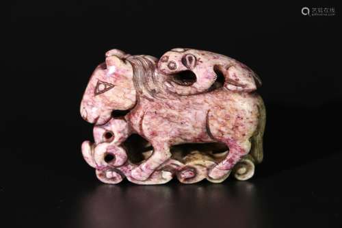 Hotan jade horse handle