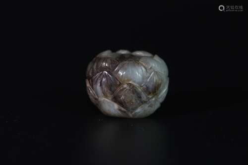 Hetian jade Seed Lotus handle