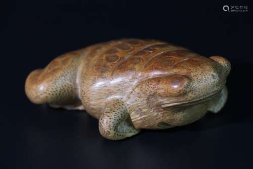 Bamboo carving golden cicada handle