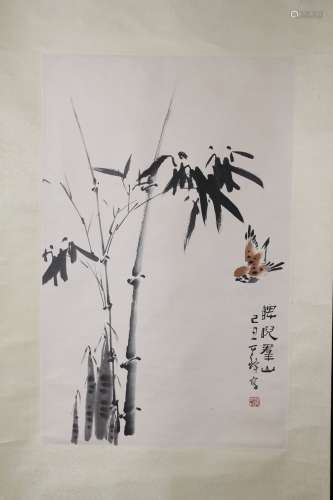 A Chinese painting of flowers and birds by sun Qifeng