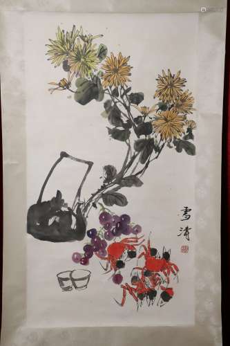 A Chinese painting of flowers