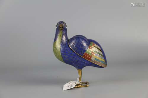 Copper Cloisonne court bird ornaments