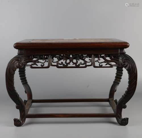 Mahogany marble tea table