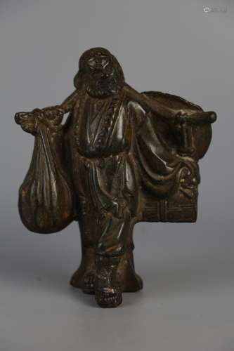 Bronze monk ornament