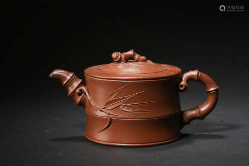 1970S, CHINESE PURPLE CLAY TEAPOT