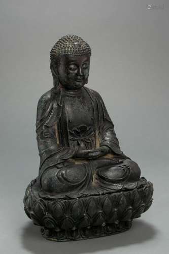 ANCIENT CHINESE BRONZE BUDDHA STATUE