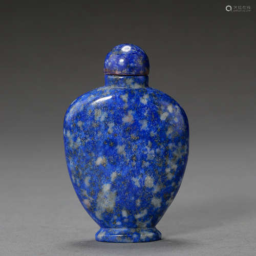 ANCIENT CHINESE LAPIS SNUFF BOTTLE