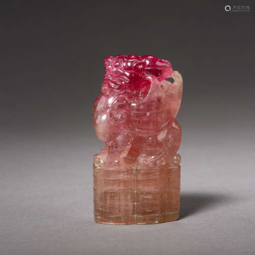 QING DYNASTY, CHINESE TOURMALINE SEAL