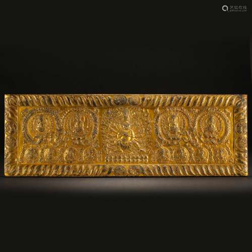 ANCIENT CHINESE GILT BRONZE PRINTS