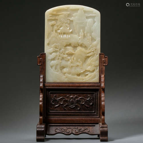 ANCIENT CHINESE HETIAN JADE SCREEN