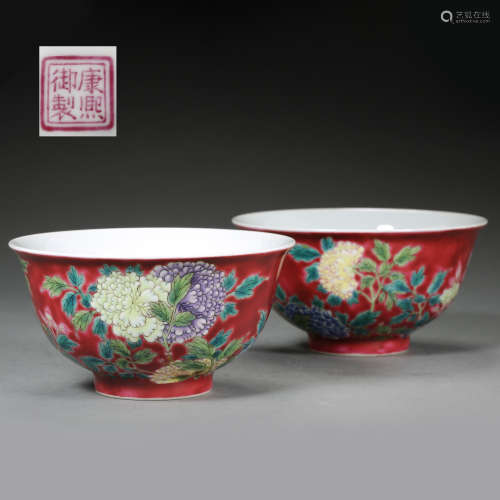 QING DYNASTY, A PAIR OF CHINESE ENAMEL BOWLS