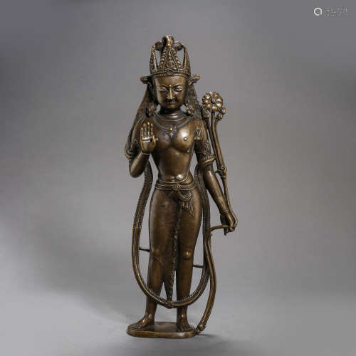 ANCIENT TIBETAN ALLOY BRONZE BUDDHA STATUE