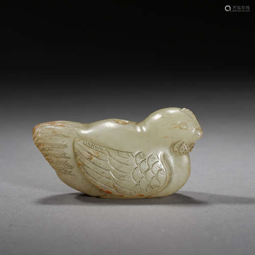 SONG DYNASTY, CHINESE HETIAN JADE MANDARIN DUCK