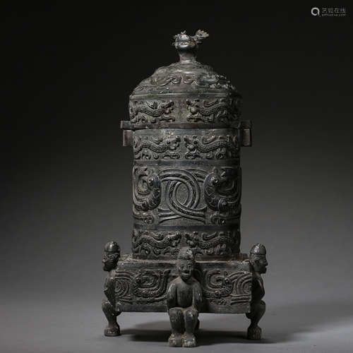 ANCIENT CHINESE BRONZE INCENSE BURNER