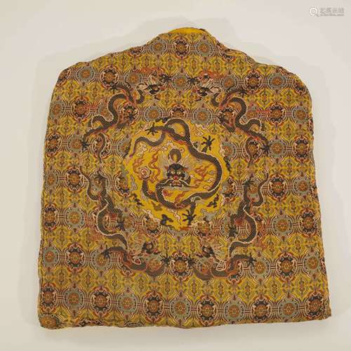 ANCIENT CHINESE KESI TAPESTRY BACKREST CUSHION