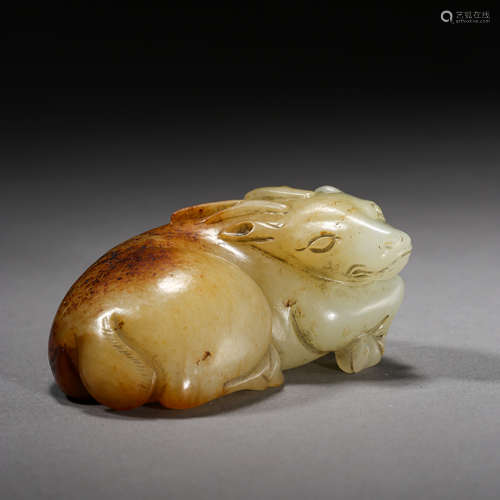 YUAN DYNASTY, CHINESE HETIAN JADE DEER