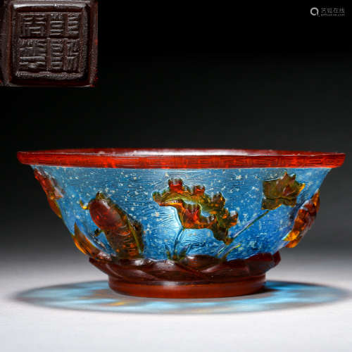 ANCIENT CHINESE GLASS BOWL