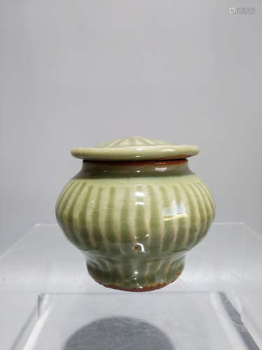 Chinese Longquan Celadon Glazed Porcelain Jar