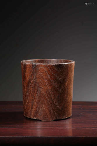 Chinese Sandalwood Carved Brush Pot