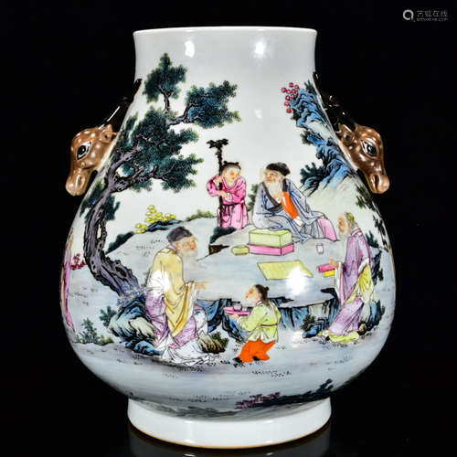 Chinese Famille Rose Porcelain Vase