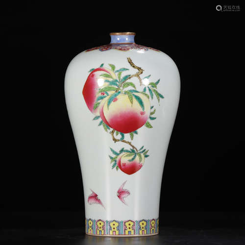 Chinese Famille Rose Meiping Porcelain Vase