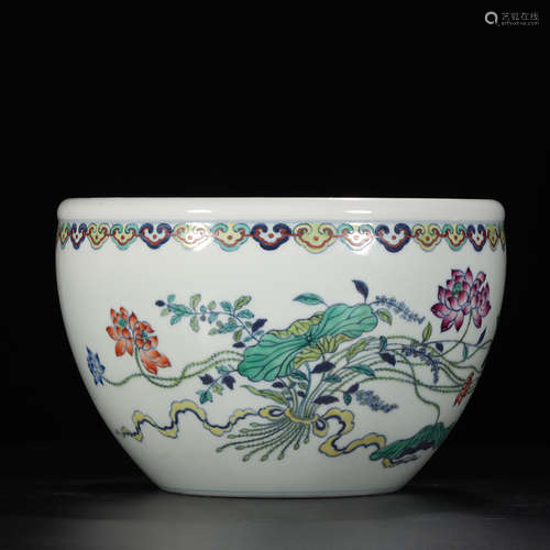 Chinese Famille Rose Porcelain Fish Bowl