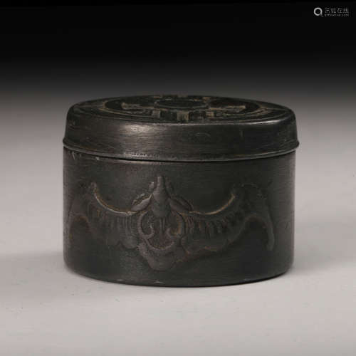 Chinese Pewter Cover Box