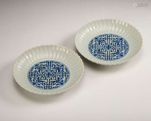 Chinese Blue White Porcelain Plates