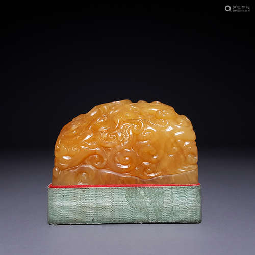 Chinese Soapstone Chilong Seal