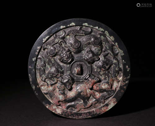 汉代螭龙纹青铜镜