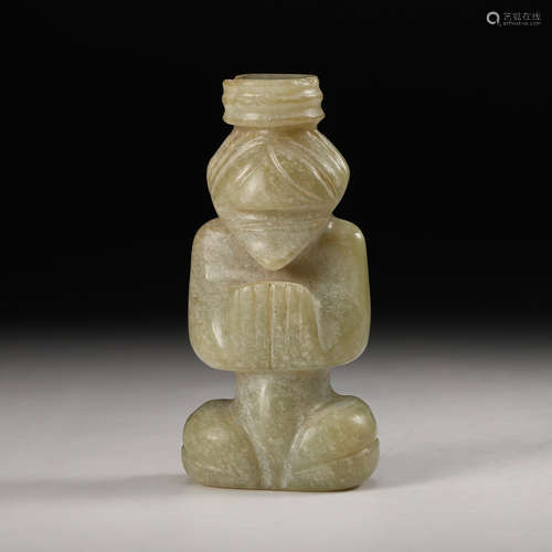 Chinese Celadon Jade Figurine