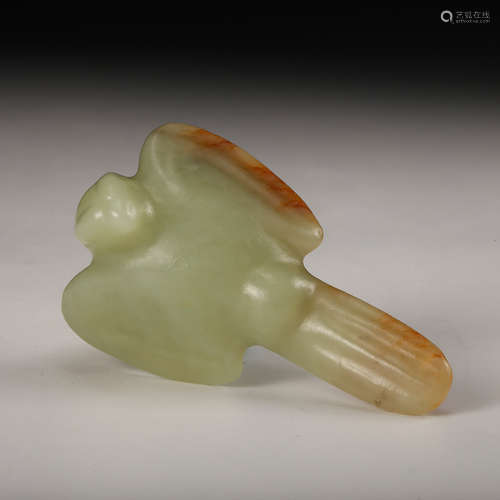 Chinese Celadon Jade Bird