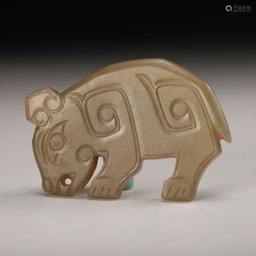 Chinese Archaistic Jade Beast