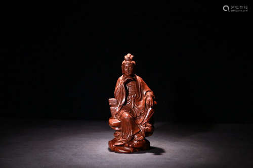 Chinese Bamboo Carved Guanyin