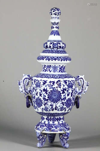 Chinese Blue White Porcelain Censer