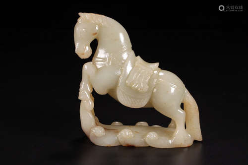 Chinese Celadon Jade Horse