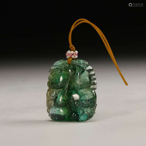 Chinese Green Tourmaline Pendant