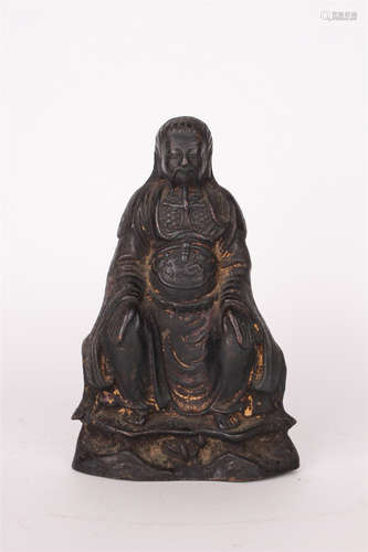 Chinese Bronze Figure Of Emperor Zhengwu