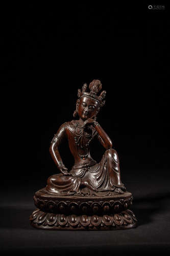 Chinese Agarwood Carved Tara