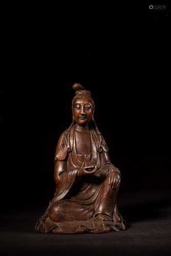 Chinese Agarwood Carved Guanyin