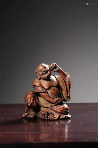 Chinese Bamboo Carved Liuhai Figurine