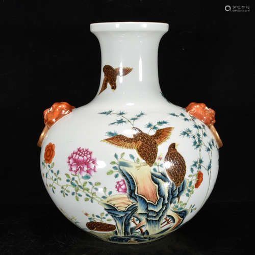 Chinese Famille Rose Porcelain Vase