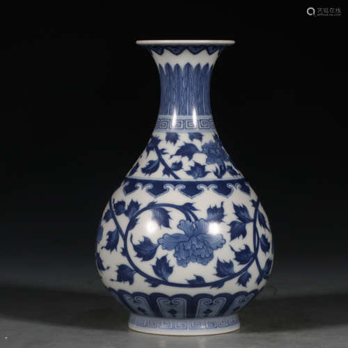 Chinese Blue White Yuhuchun Porcelain Vase