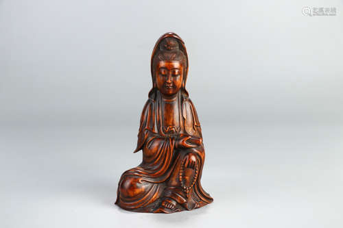 Chinese Huangyang Wood Guanyin