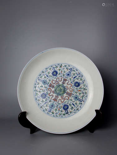 CHINESE Doucai Porcelain Charger