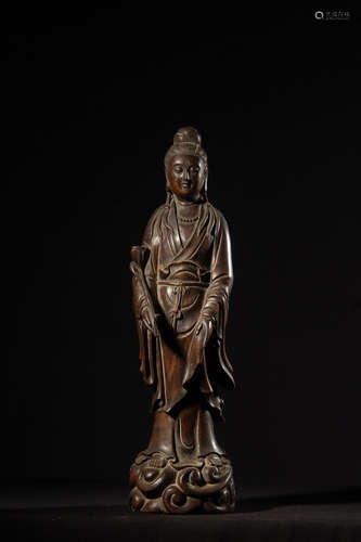 Chinese Agarwood Carved Guanyin