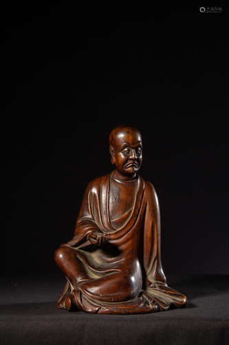 Chinese Agarwood Carved Lohan