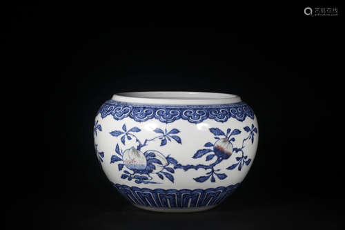 Chinese Blue White Porcelain Brush Washer