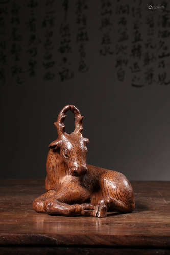 Chinese Bamboo Carved Deer