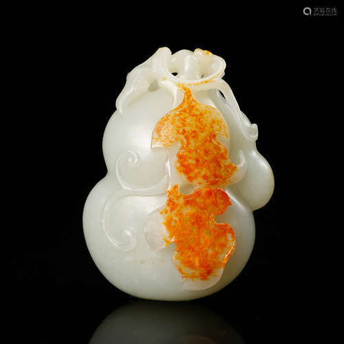 Chinese White Jade Gourd Pendant